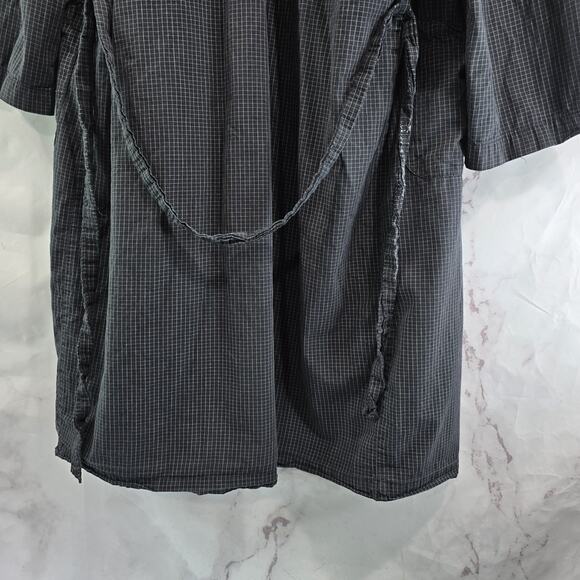 Polo Ralph Lauren Robe Mens Small Medium Black Vintage Plaid Bath Lightweight - Picture 9 of 11